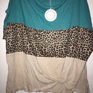 Umgee shirt with tie front